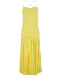 Jacquemus - Dress With Straight Neckline And Gathered Waist - Lyst