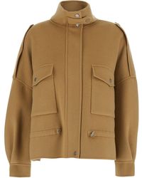 Pinko - 'Crostino' Jacket With Collar With Buttons And Front Pocke - Lyst