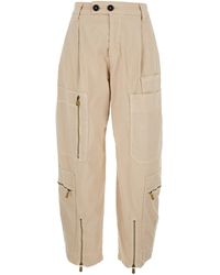 Pinko - Cargo Pants With Multiple Pockets - Lyst