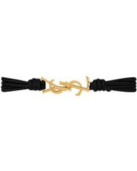 Saint Laurent - Bracelet 'Q_Nappa Paris' With Finish - Lyst