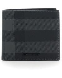 Burberry - Bi-Fold Wallet With Logo Lettering On The Front - Lyst