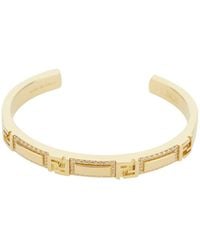 Fendi - 'Forever' -Colored Bracelet With Embossed Ff Detail And Crys - Lyst