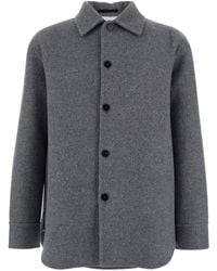Jil Sander - Giubbotto Con Colletto Classico E Chiusura Con Bottoni Sul - Lyst