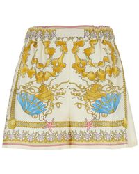 Versace - Pantaloncini Con Vita Elasticizzata E Stampa Underwater Barocc - Lyst