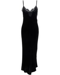 Gold Hawk - Abito Lungo 'Claire' Smanicato Con Scollo A V E Dettagli In - Lyst