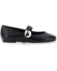 Coperni - Belt Detail Leather Ballerina Flats - Lyst