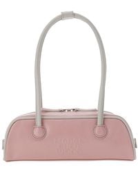 Marge Sherwood - 'Soft Baguette' Mini Shoulder Bag With Logo Letteri - Lyst