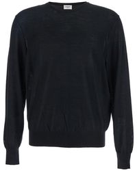 Saint Laurent - Crewneck Sweater With Cassandre - Lyst