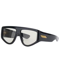Bottega Veneta - Sunglasses With Square Design And Color Detail On The Temples - Lyst