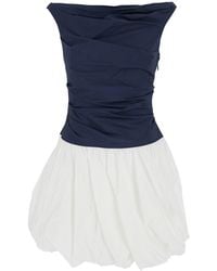Jonathan Simkhai - Mini Dress 'Salina' With Boat Neckline And Balloon Skirt - Lyst
