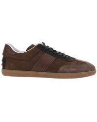Tod's - Low Top Sneaker With Logo On Tongue And Inserts Design - Lyst