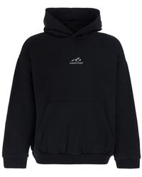 Balenciaga - Hoodie With Fixed Hood And Logo Lettering On The Front - Lyst