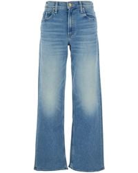 Mother - 'The Zipper Sneak' Jeans With Belt Loops And Wide Leg - Lyst