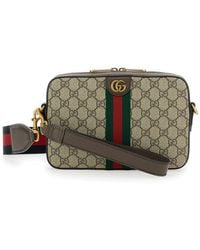 Gucci - 'Ophidia' Shoulder Bag With All-Over Gg Supreme Motif - Lyst