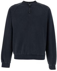 Tonywack - Crewneck Sweatshirt With Half Zip Closure On The Front - Lyst