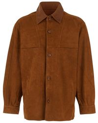 sunflower - 'Jacket' With Classic Collar And Two Suede Front Pocke - Lyst