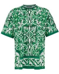 Dolce & Gabbana - T-Shirt Maiolica Print - Lyst