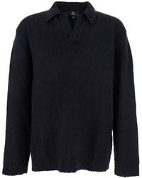 Represent - Polo A Maniche Lunghe Con Colletto Classico E Rifiniture A C - Lyst