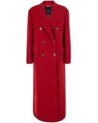 Pinko - Double-Breasted Coat With Notched Revers - Lyst