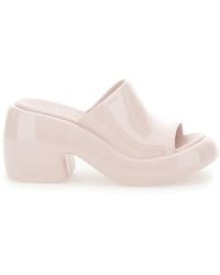 Ferragamo - Slide Sandals With Chunky Heel - Lyst