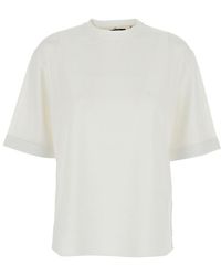Jacquemus - 'Le Tshirt Ventadou' Crew Neck T-Shirt With Gros Grain Logo On The Back - Lyst
