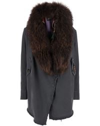 Bazar Deluxe - Short Parka With Removable Lining And Fur Collar For - Lyst