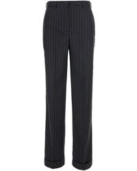 Semicouture - 'Lola' Pants With All-Over Stripe Motif - Lyst