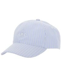 A.P.C. - 'Charlie' Baseball Hat With Logo Lettering On The Fr - Lyst