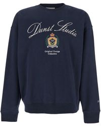 DUNST - Crewneck Sweatshirt With Embroidery On The Front And Back I - Lyst