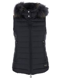 Tatras - Sleeveless Vest With Fur Hood - Lyst