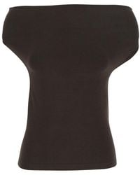Semicouture - Sleeveless Top With Off Shoulder - Lyst