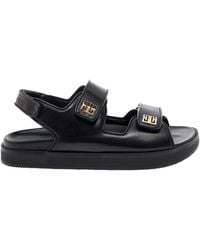 Givenchy - Flat Sandals With Straps And 4G Detail - Lyst