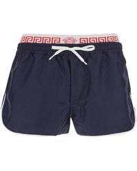 Versace - Swim Shorts With Logo Band - Lyst