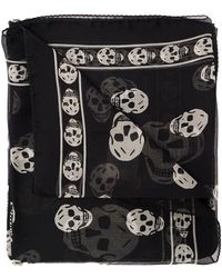 Alexander McQueen - Scarf With Skull Print All-Over - Lyst