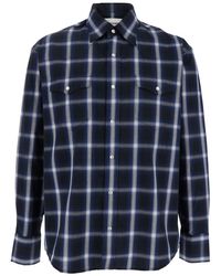Tonywack - Shirt With Classic Collar And All-Over Check Motif - Lyst