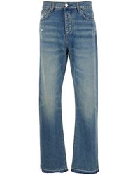Amiri - Light Straight Jeans With Used Effect - Lyst