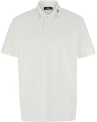 Versace - Polo Shirt With Medusa Detail On The Collar - Lyst