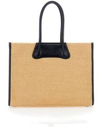 Vivienne Westwood - 'Troy' Tote Bag With Orb Logo Embossed On The Front And Raffia Effect - Lyst