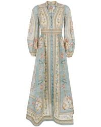Zimmermann - Long Dress Roselight Linen - Lyst