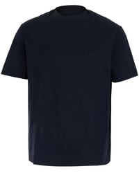 Emporio Armani - Crew Neck T-Shirt With Tone-On-Tone Logo Embroider - Lyst
