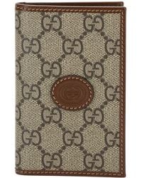 Gucci - And Ebony Vertical Card-Holder With Logo Patch - Lyst