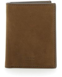 Tom Ford - Card Holder With Logo Lettering On The Front - Lyst