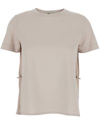 Herno - Crew Neck T-Shirt With Logo Detail On Sleeve - Lyst