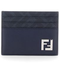 Fendi - Card Holder With Ff Plaque On The Front - Lyst