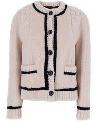 Blancha - Cardigan Girocollo Con Chiusura Con Bottoni E Tasche Sul Front - Lyst