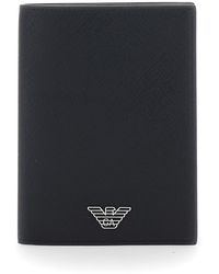 Emporio Armani - Cardholder Tech Fabric Polyurethane Accessory - Lyst