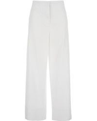 TOTEME - Cotton Pants With Rear Pockets - Lyst