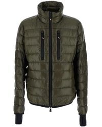 Moncler - 'Hers' Down Jacket With High Collar And Logo Pa - Lyst