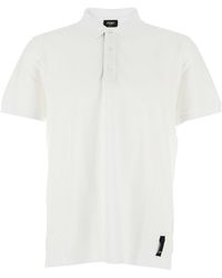 Fendi - Polo Shirt With Logo Patch On The Front - Lyst