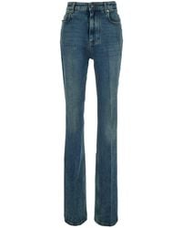 Balenciaga - High-Waisted Jeans With Logo Patch On The Back - Lyst